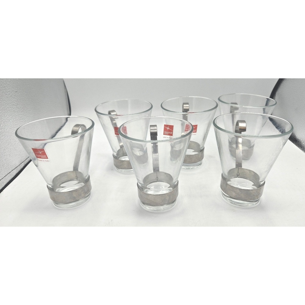 Bormioli Rocco Ypsilon Glass Cups (Made in Italy)- New Set of 6‎